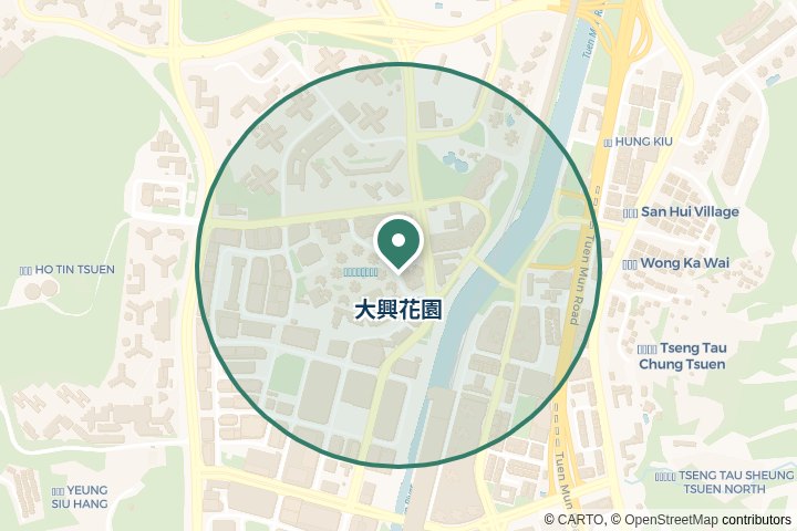 大興花園尋找範圍