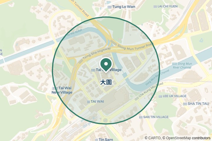 大圍尋找範圍