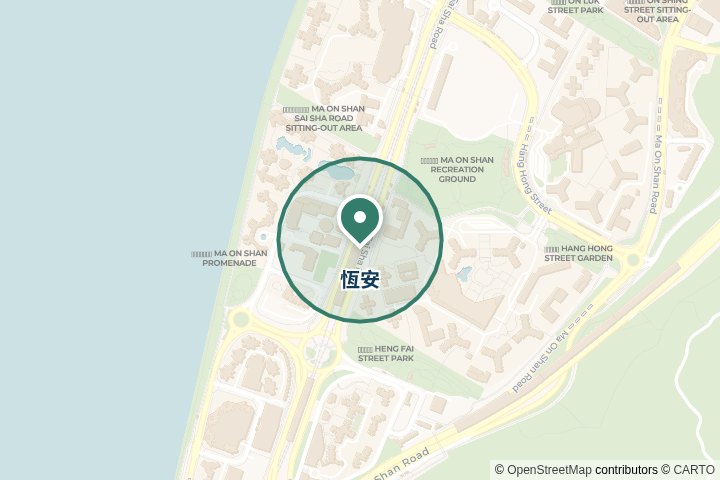 恆安、大水坑尋找範圍