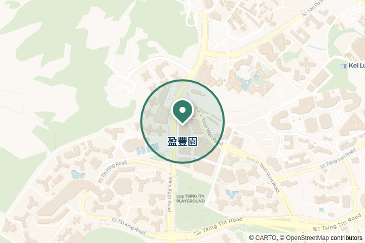 盈豐園、NOVO LAND對面尋找範圍