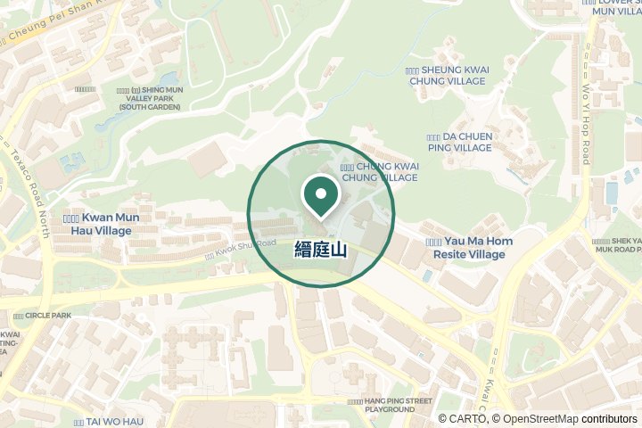 縉庭山尋找範圍
