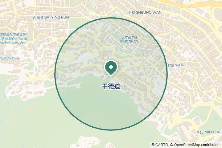 干德道尋找範圍