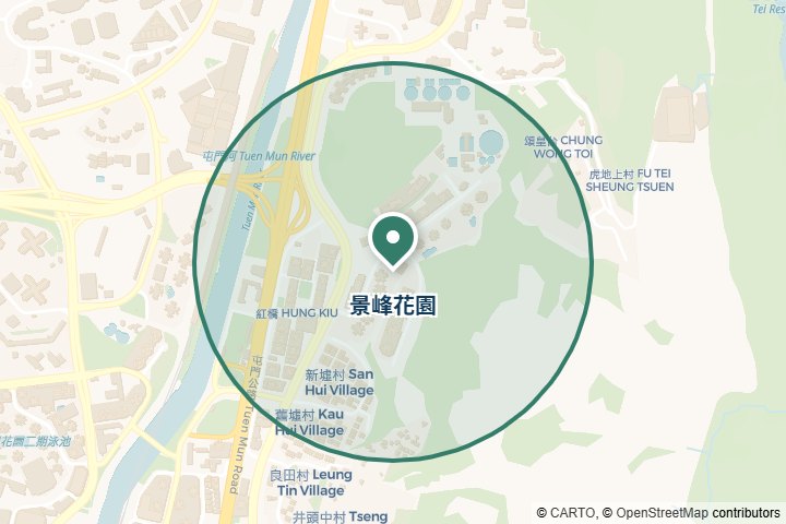 景峰花園尋找範圍