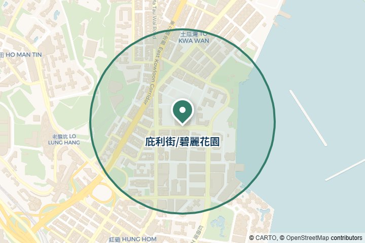 庇利街/碧麗花園尋找範圍